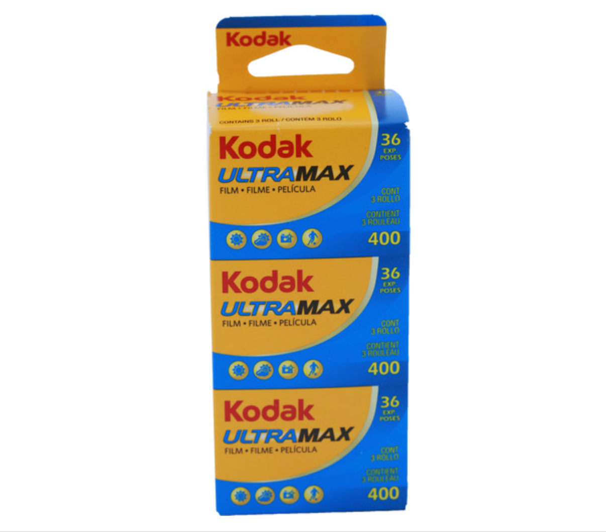 Kodak GC/UltraMax 400 Color Negative Film (35mm Roll Film, 36 Exposures, 3-Pack)