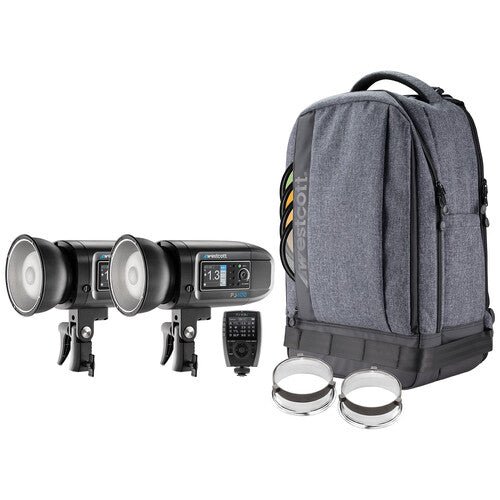 Westcott FJ400 Strobe 2-Light Backpack Kit with FJ-X3s Wireless Trigger for Sony Cameras - Nelson Photo & Video