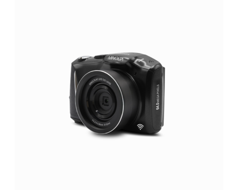 MINOLTA MND55 64 MP Autofocus / 4K Ultra HD Camera w/WiFi (Black)