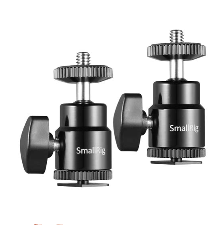 SmallRig 1/4" Camera Hot shoe Mount with Additional 1/4" Screw (2pcs Pack)2059